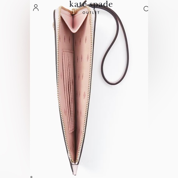 Kate Spade New York Staci Medium L Zip Wristlet. Light pink. Brand new! - Picture 6 of 6